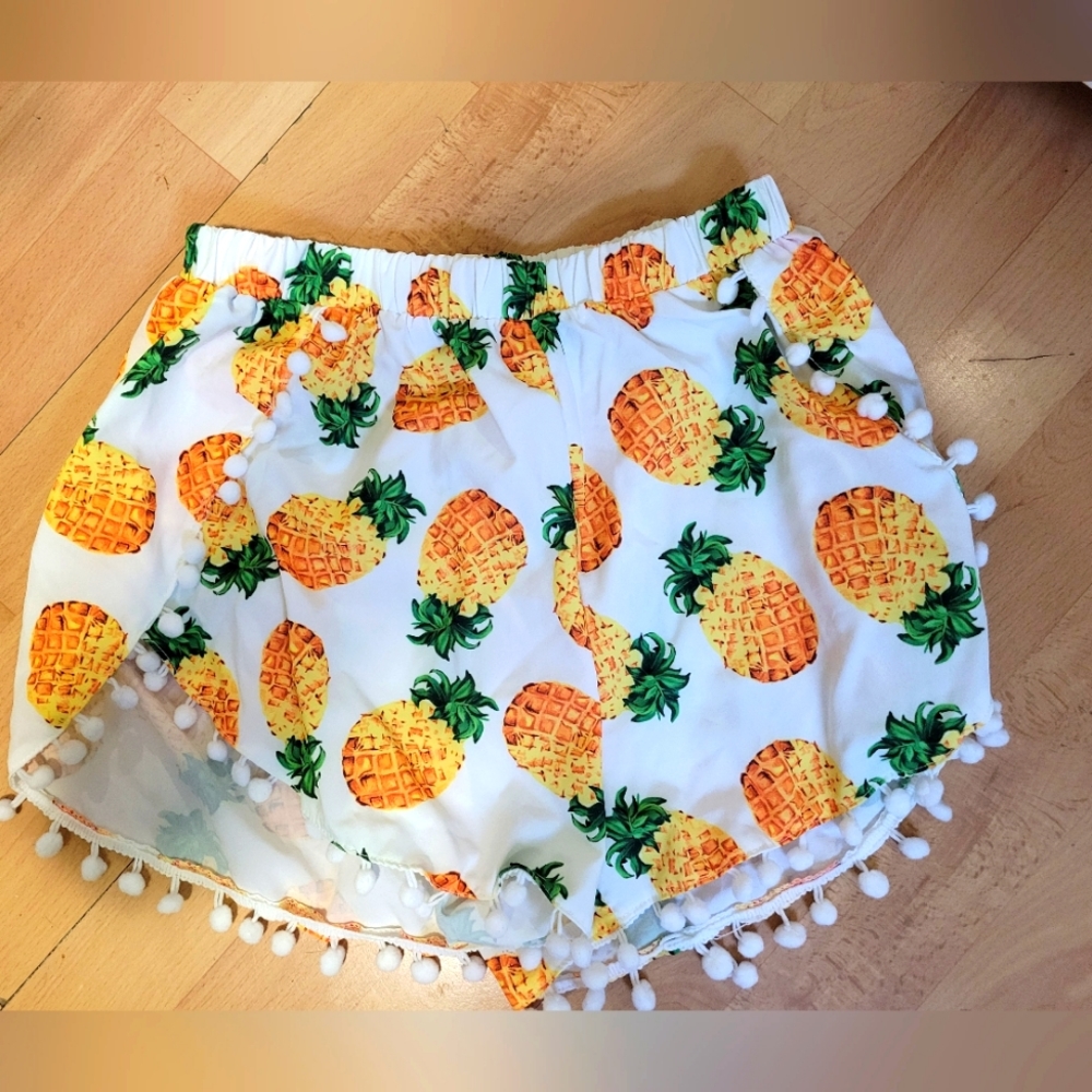 Pineapple Pompom Shorts